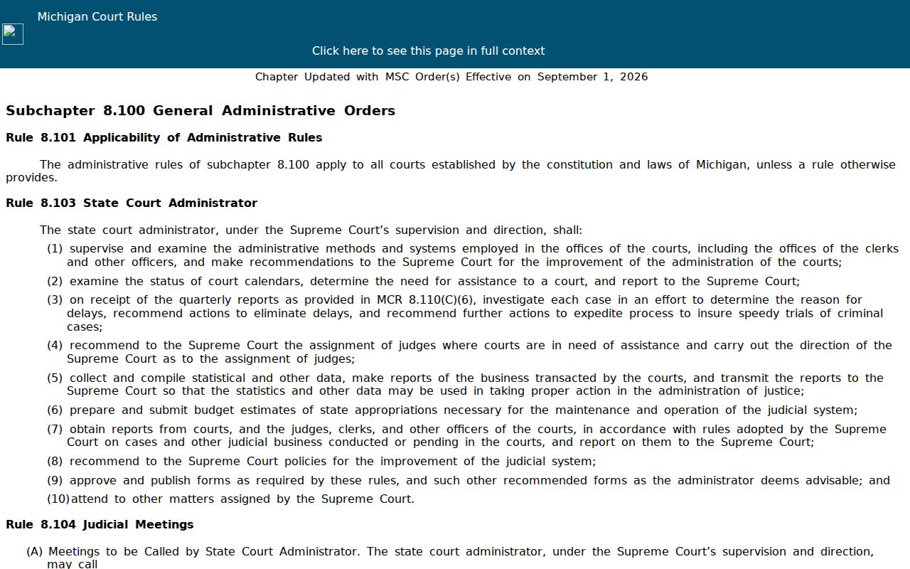 Ogemaw County warrant search research: Michigan court rule on record access