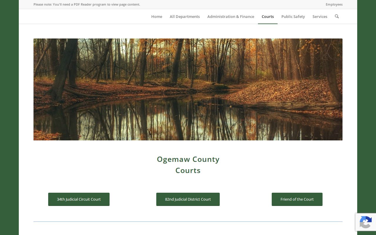 Ogemaw County warrant records research: county courts directory page